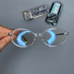 عینک فریم کائوچویی گرد شفاف  0712