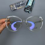 عینک فریم کائوچویی گرد شفاف 0716