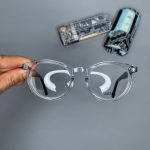 عینک فریم کائوچویی گرد شفاف 081