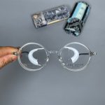 عینک فریم کائوچویی گرد شفاف  0816