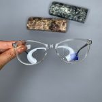 عینک فریم کائوچویی گربه ای شفاف  0900