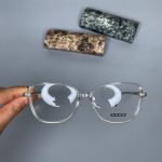 عینک فریم کائوچویی پروانه ای شفاف  ۰۹۲۳