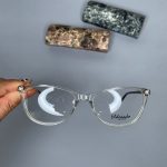 عینک فریم کائوچویی گربه ای  شفاف  ۰۹۲۵