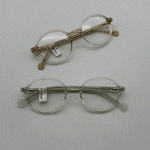 عینک فریم کائوچویی گرد شفاف 0711