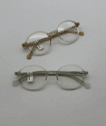 عینک فریم کائوچویی گرد شفاف 0711