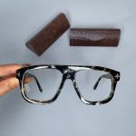 عینک فریم کائوچویی زاویه دار پلنگی دوپل ۰۲۲۰