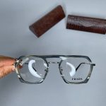 عینک فریم کائوچویی زاویه دار پلنگی دوپل ۰۲۲۲