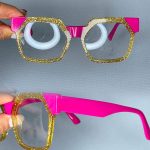 عینک فریم کائوچویی زاویه دار ضخیم۰۴۶۲