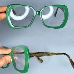 عینک فریم کائوچویی زاویه دار ضخیم ۰۴۶۸