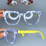 عینک فریم کائوچویی زاویه دار ضخیم۰۴۷۳