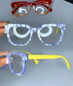 عینک فریم کائوچویی زاویه دار ضخیم۰۴۷۳