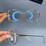 عینک فریم کائوچویی زاویه دار شفاف ۰۵۸۸