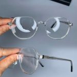 عینک فریم کائوچویی زاویه دار شفاف ۰۵۶۳