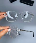 عینک فریم کائوچویی زاویه دار شفاف ۰۵۶۳