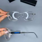 عینک فریم کائوچویی زاویه دار شفاف ۰۵۶۶