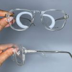 عینک فریم کائوچویی زاویه دار شفاف ۰۵۷۳