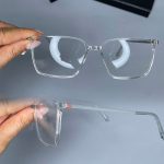 عینک فریم کائوچویی زاویه دار شفاف ۰۵۷۷