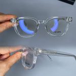 عینک فریم کائوچویی زاویه دار شفاف ۰۵۸۱