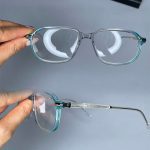 عینک فریم کائوچویی زاویه دار شفاف ۰۵۸۷