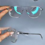 عینک فریم کائوچویی دوپل ترنسپرنت زاویه دار ۰۵۹۳