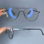 عینک فریم کائوچویی دوپل خلبانی ترنسپرنت رنگی ۰۶۰۵