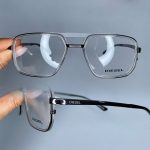 عینک فریم کائوچویی دوپل زاویه دار شفاف ۰۶۲۳