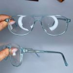 عینک فریم کائوچویی دوپل زاویه دار ترنسپرنت رنگی 0639