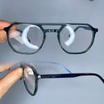 عینک فریم کائوچویی دوپل زاویه دار ترنسپرنت رنگی 0640