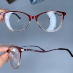 عینک فریم کائوچویی گربه ای دورنگ کوچک 0825