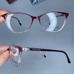 عینک فریم کائوچویی گربه ای دورنگ کوچک 0826