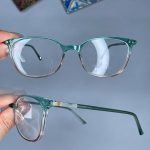 عینک فریم کائوچویی گربه ای دورنگ کوچک  0830