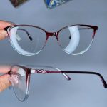 عینک فریم کائوچویی گربه ای دورنگ کوچک  0831