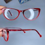 عینک فریم کائوچویی گربه ای دورنگ کوچک 0837