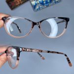 عینک فریم کائوچویی گربه ای دورنگ کوچک  0840