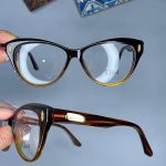 عینک فریم کائوچویی گربه ای دورنگ 0849