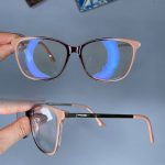 عینک فریم کائوچویی گربه ای دورنگ  0853