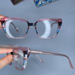 عینک فریم کائوچویی پروانه ای دورنگ  0854