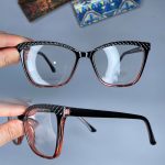 عینک فریم کائوچویی گربه ای دورنگ  0856
