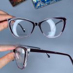 عینک فریم کائوچویی گربه ای دورنگ  0858