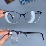 عینک فریم کائوچویی گربه ای دورنگ  0862