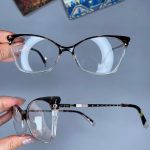 عینک فریم کائوچویی گربه ای دورنگ  0868