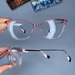 عینک فریم کائوچویی گربه ای دورنگ  0869