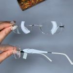 عینک بدون فریم زاویه دار زنانه 0732