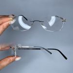 عینک بدون فریم زاویه دار زنانه 0734