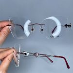 عینک بدون فریم پروانه ای 0775