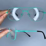 عینک فریم فلزی دوپل راویه دار رنگی  0778