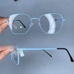 عینک فریم فلزی زاویه دار رنگی 0780