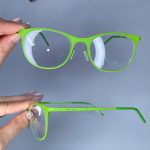 عینک فریم فلزی زاویه دار رنگی 0787