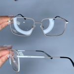 عینک فریم فلزی زاویه دار رنگی 0788