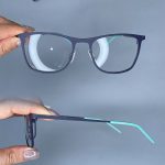 عینک فریم فلزی زاویه دار رنگی 0791